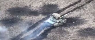 На Запорізькому напрямку бійці бригади "Спартан" Нацгвардії України дронами знищили танк армії РФ