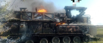 На Запорізькому напрямку росіяни спалили свою пуско-заряджальну установку (фото)