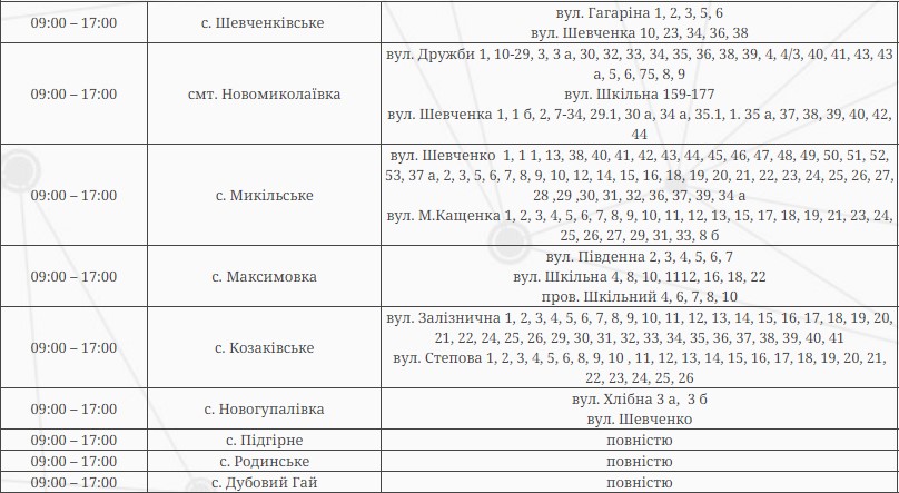 У Запоріжжі запровадили графіки погодинних відключень на 11 червня - за якими адресами вимикатимуть світло