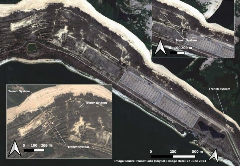 Військові РФ спорудили понад кілометр окопів навколо водойми-охолоджувача окупованої Запорізької АЕС — Greenpeace