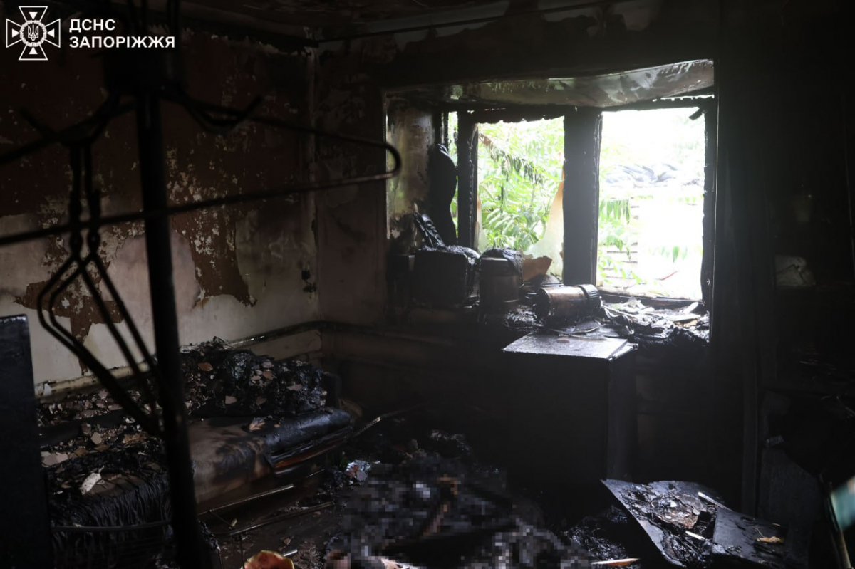 Будинок вигорів вщент - у Запоріжжі під час пожежі загинула людина (фото)