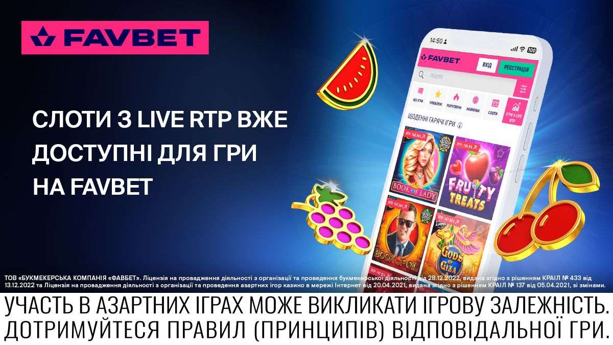 Слоти з Live RTP вже на FAVBET: Що це та як грати