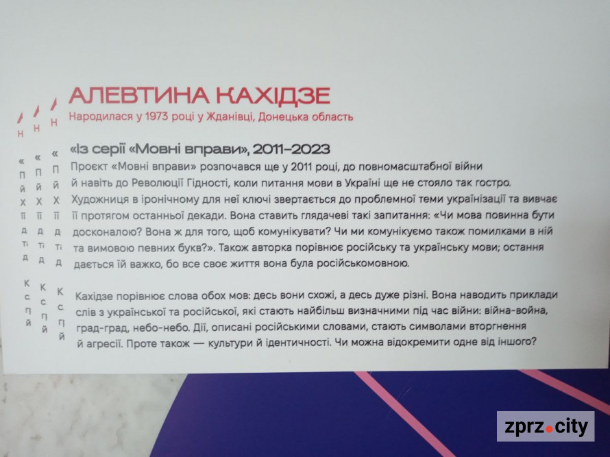 Українські художники показали у Запоріжжі мовні вправи - фото