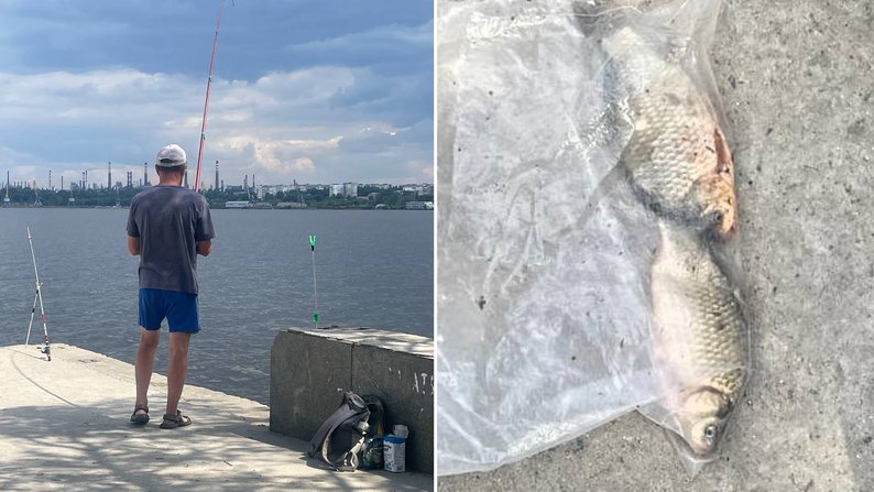 У Запоріжжі склали протокол на чоловіка, який рибалив поблизу Дніпровської ГЕС — Екоінспекція