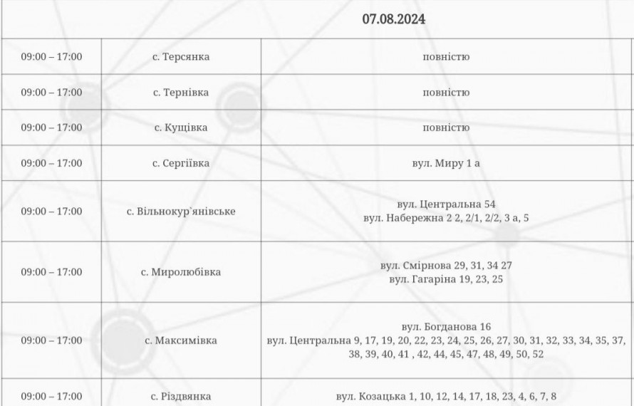 Середа без світла – за якими адресами запоріжцям вимкнуть електроенергію 7 серпня