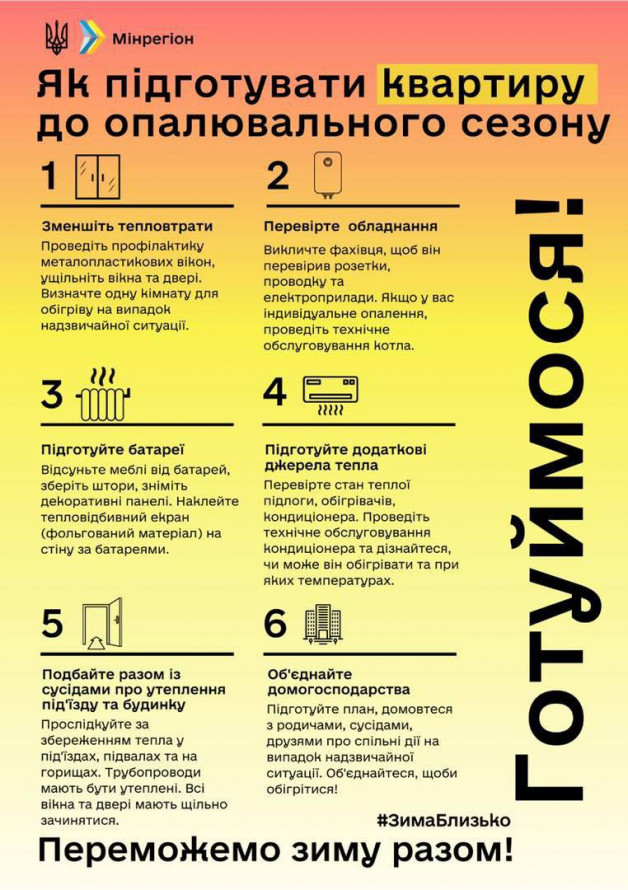 Новий опалювальний сезон – як запоріжцям підготувати квартиру