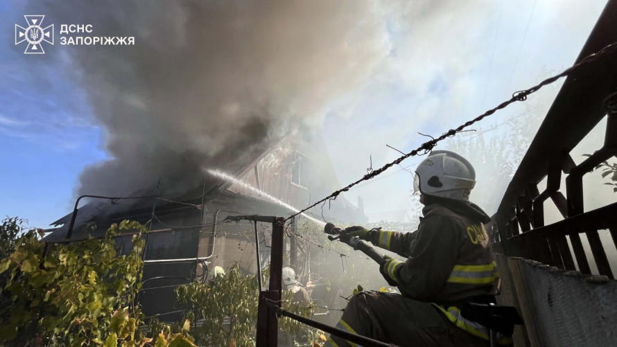 Врятували худобу - у Запоріжжі сталася пожежа у приватному секторі (фото)