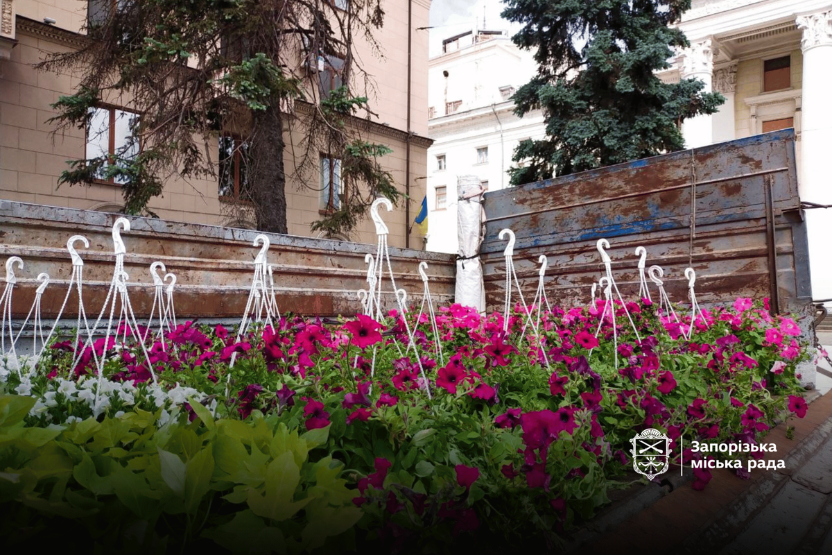 У Запоріжжі центральний проспект перетворюють на квітучу оазу (фото)