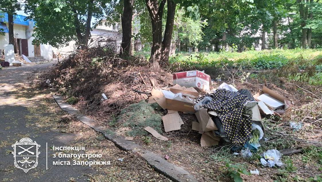 Гори мотлоху - в центрі Запоріжжя виявили сміттєзвалище поблизу парку (фото)