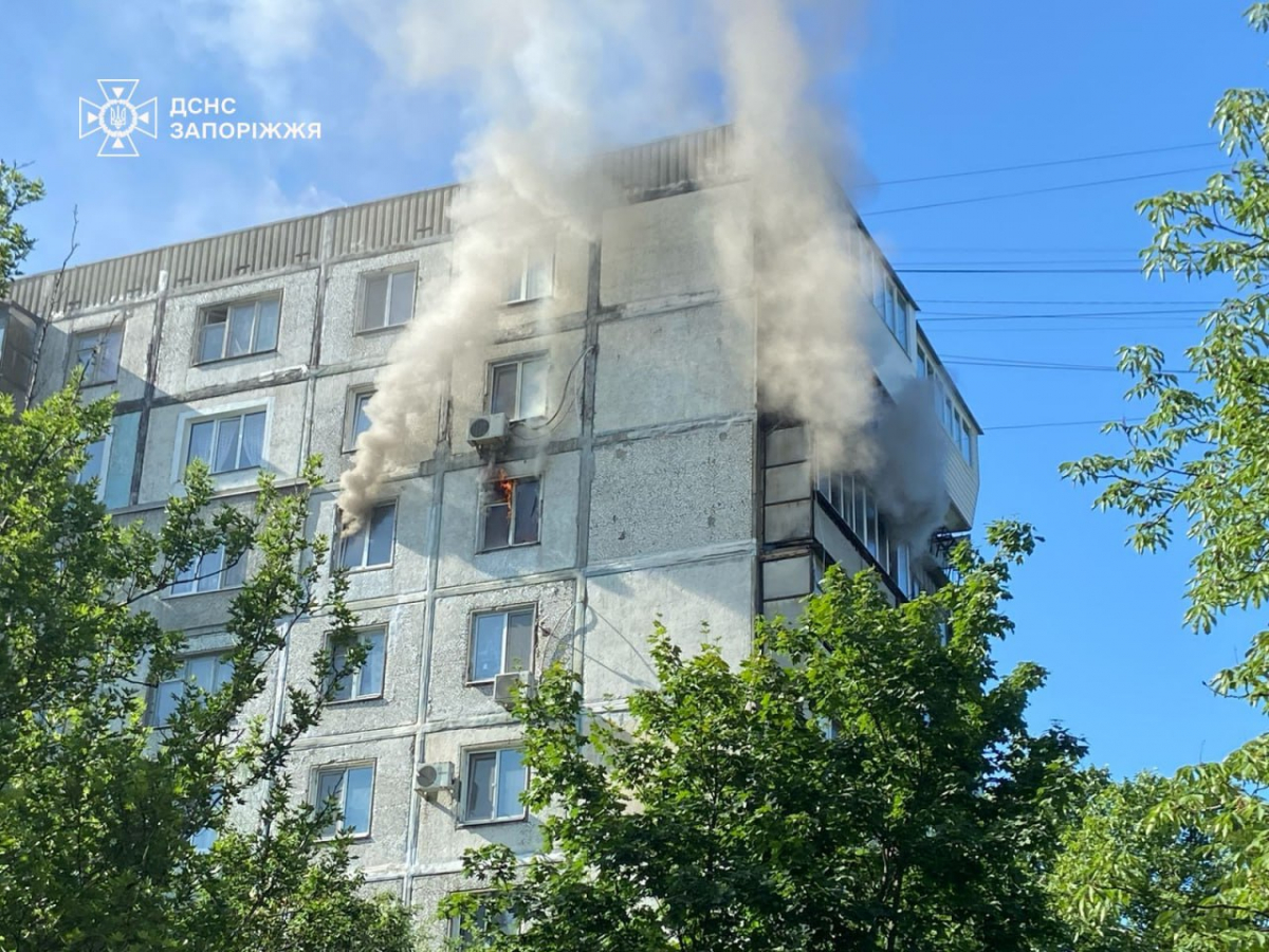 Полум'я та дим з вікон - у Запоріжжі під час пожежі люди опинилися в пастці (фото, відео)