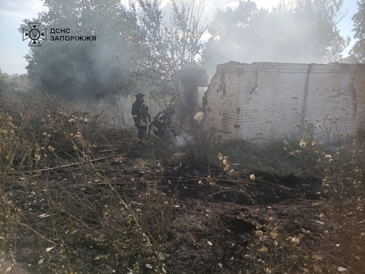 Обстріли спричинили масштабні пожежі — вогонь знищив поле ячменю під Запоріжжям (фото, відео)