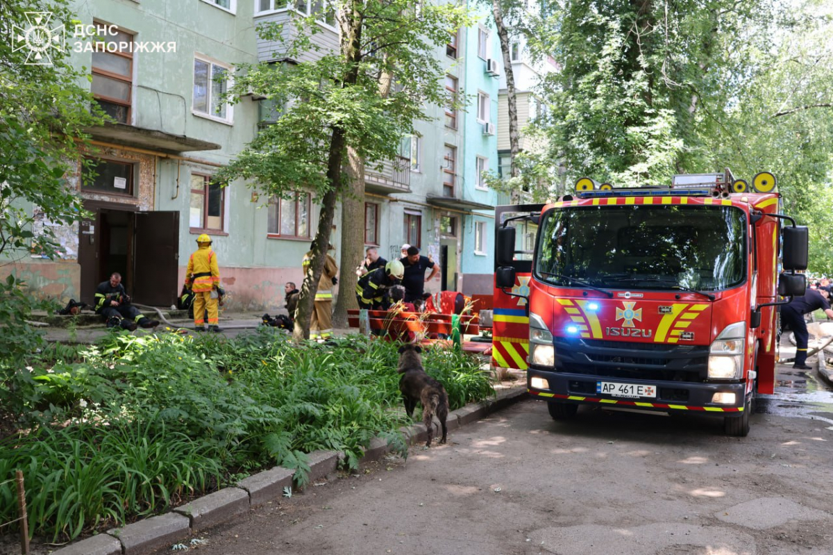 Трагедія в Запоріжжі - пожежа в багатоповерхівці забрала життя пенсіонера, жінку вдалося врятувати (фото)