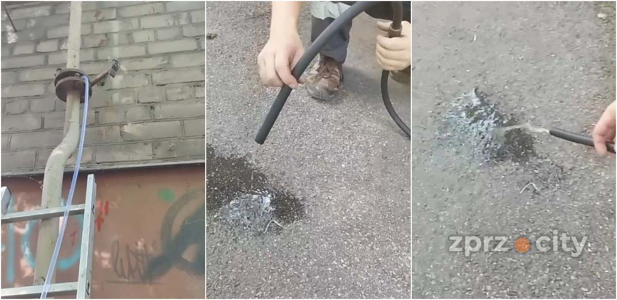 З труби потекла вода – у Запоріжжі виявили незаконне втручання у газопровід (відео)
