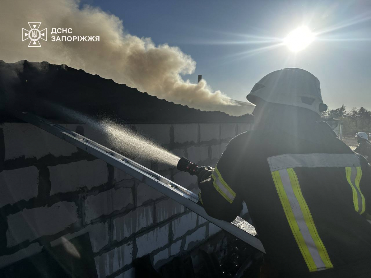 У Запорізькому районі зайнявся склад із сіном — рятувальники боролися з масштабною пожежею (фото, відео)