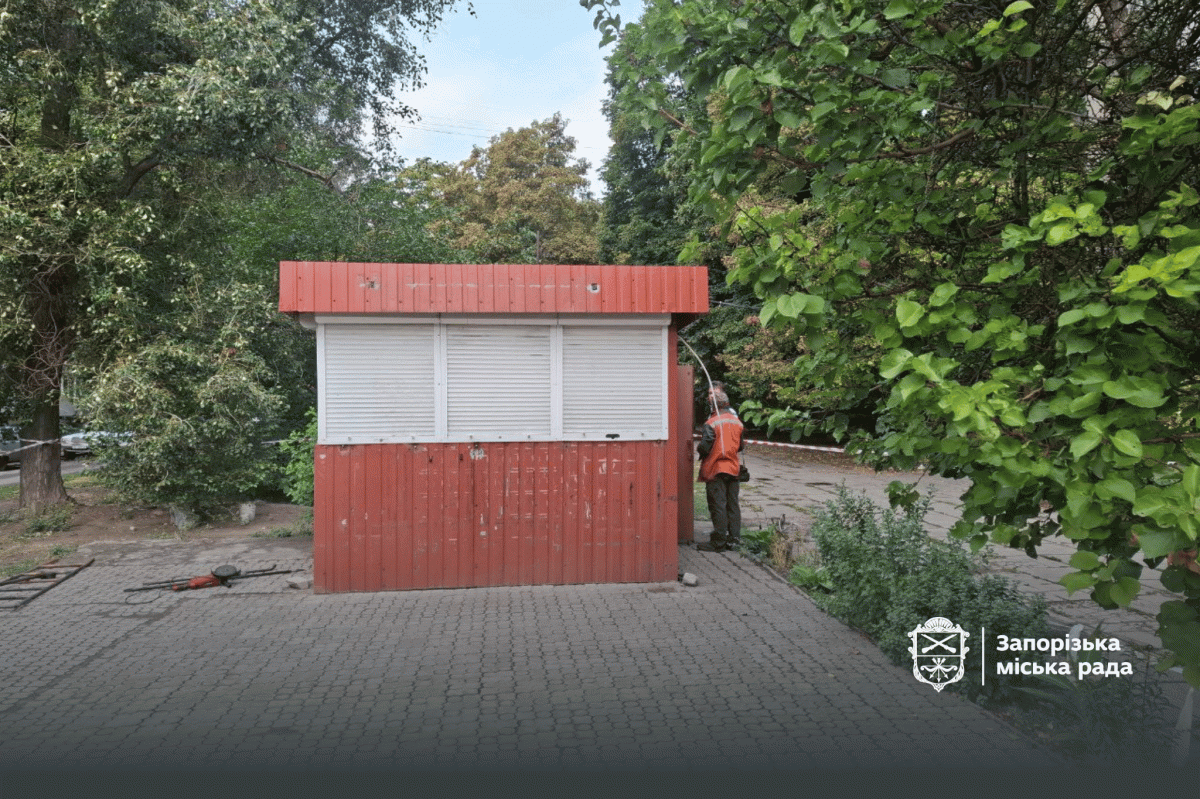 В одному з районів Запоріжжя власники не захотіли прибрати незаконну споруду - попрацювали комунальники і поліцейські