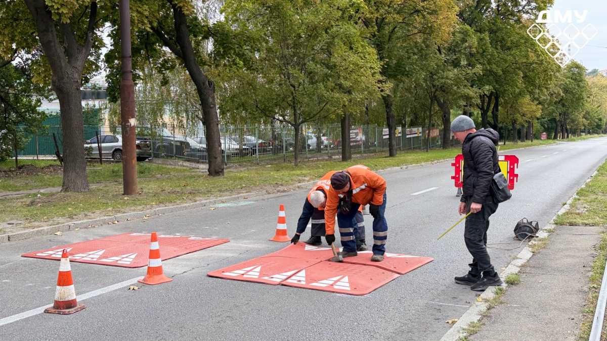Новий засіб безпеки – у Запоріжжі облаштували проїзд берлінськими подушками (фото, відео)