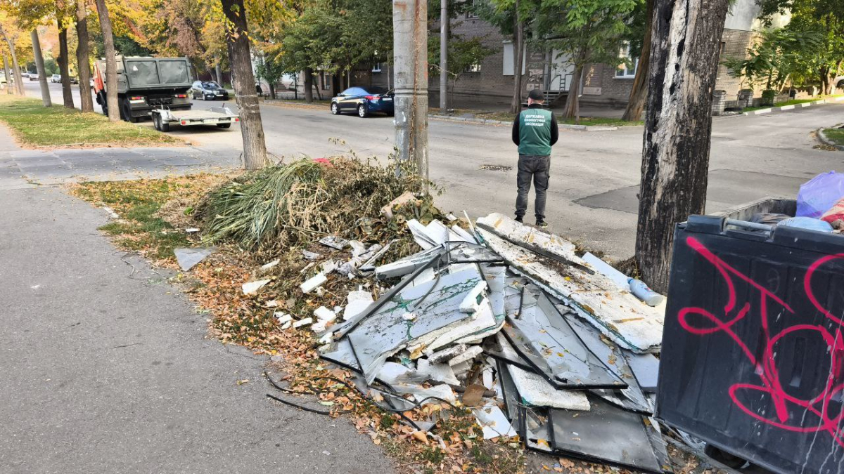 В центрі Запоріжжя виявили стихійне сміттєзвалище просто під вікнами багатоповерхівки (фото) 