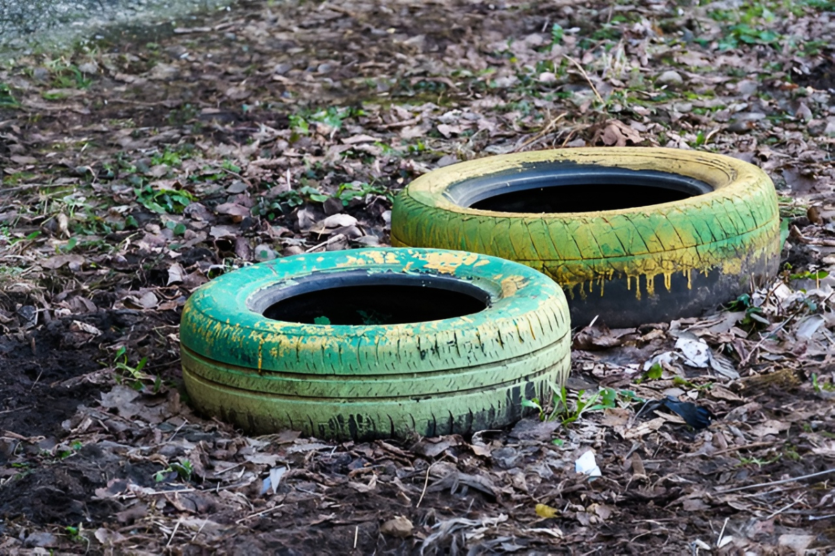 Покришки у дворі: мешканці Запоріжжя поскаржилися екологам на небезпечні відходи (фото)