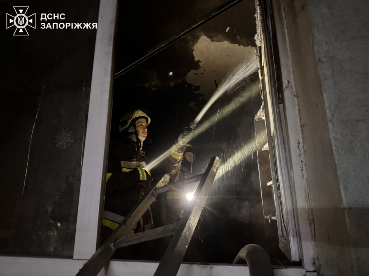  Пожежа в Запоріжжі забрала життя жінки — сусіди врятували мати з трьома дітьми (фото, відео)