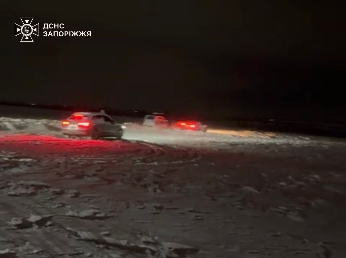 У снігу застрягли автівки та швидкі — на Запоріжжі рятувальники витягли десятки машин (фото)