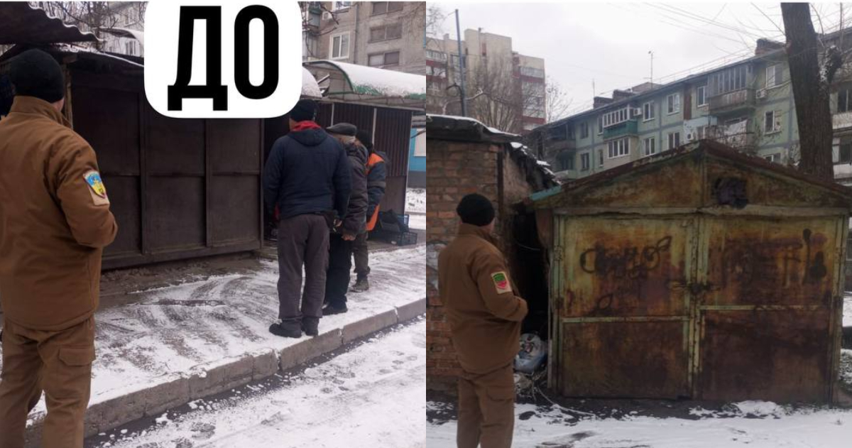 У Запоріжжі комунальники знесли МАФ та гараж - споруди стояли незаконно (фото)