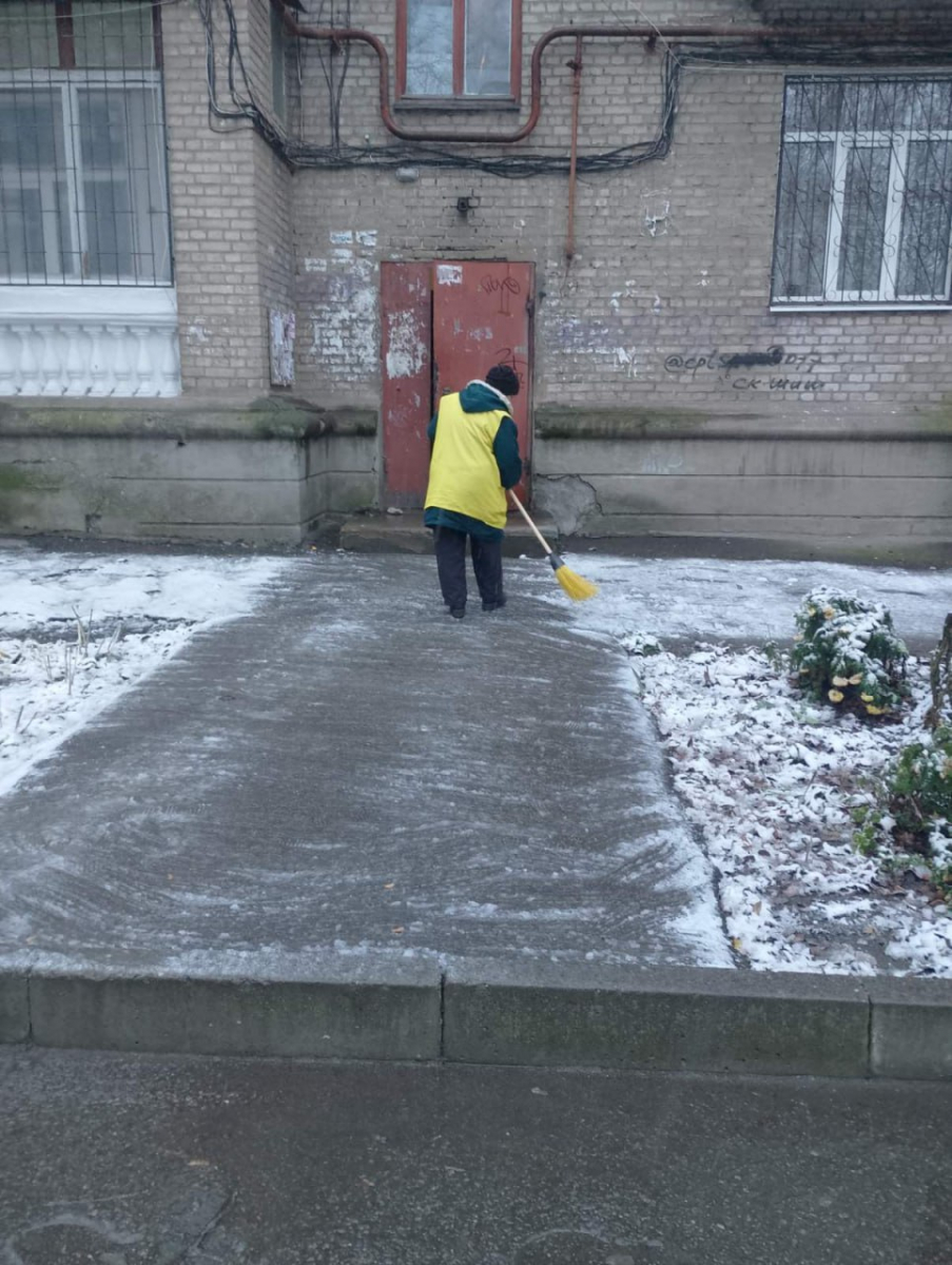 У Запоріжжі почали боротьбу зі снігом - фото перших зимових опадів