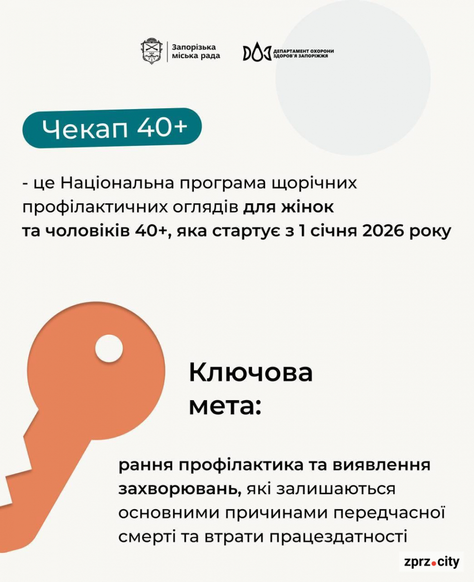 Безоплатний медичний чекап - що варто знати запоріжцям віком 40+