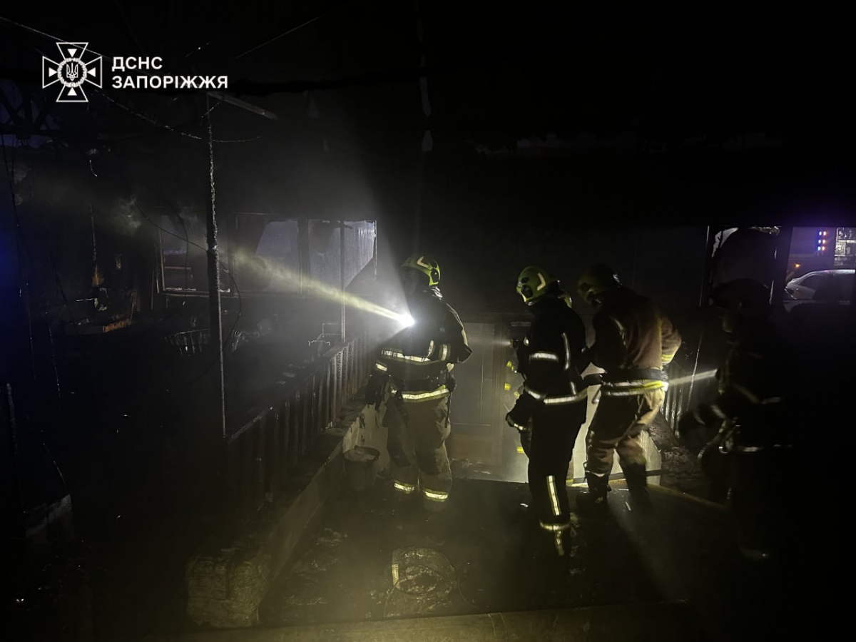 Пожежі у Запоріжжі: рятувальники гасили будинок і кафе в різних районах міста (фото, відео)