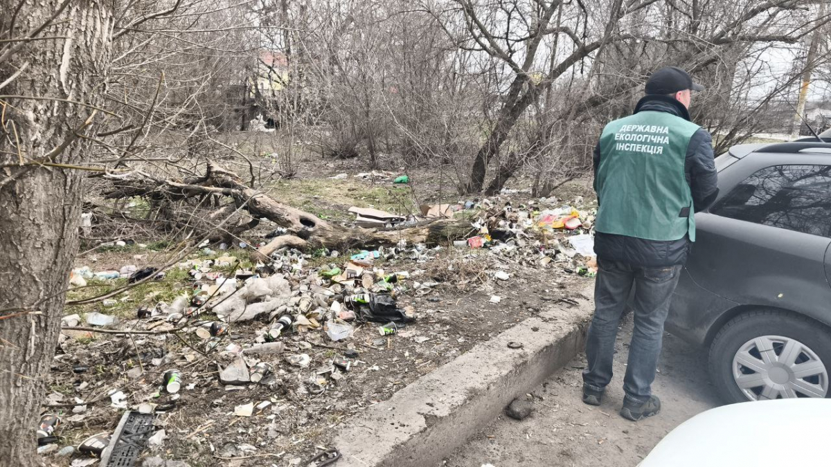 Каністри, покришки і кавові стаканчики: у Запоріжжі екологи виявили смітник біля парковки (фото)