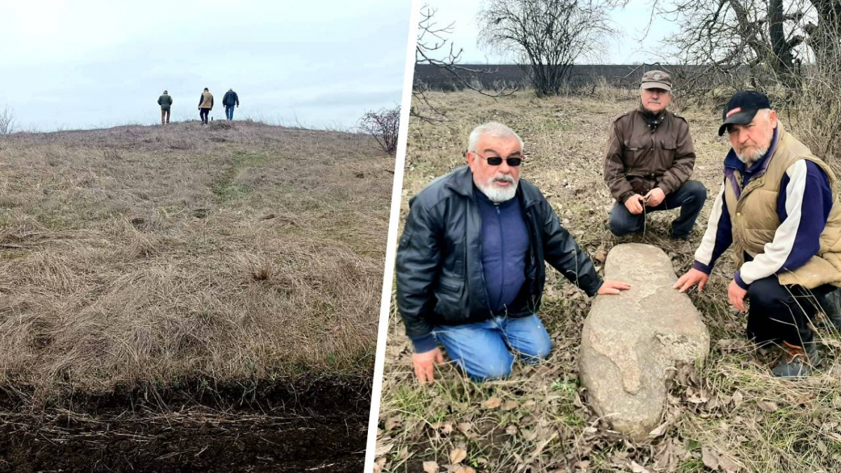 У Запорізькому районі знайшли стелу віком понад шість тисяч років, фото: Валерій Кемєнов