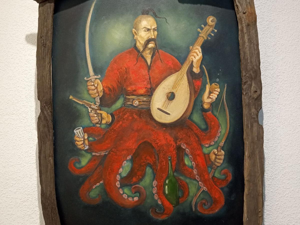 Картина "Кракен" з виставки “МамаЙяда” Яни Ясунас, Запоріжжя. Фото Світлани Олійник