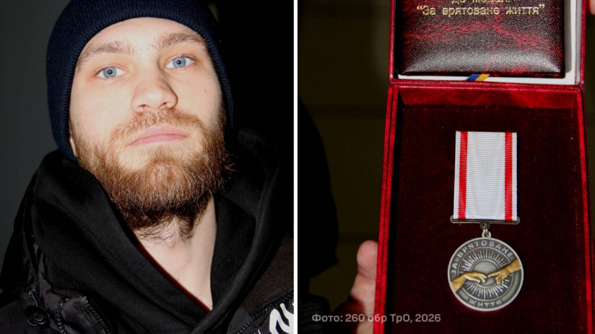 Боєць 260 окремої бригади Сил територіальної оборони ЗСУ "Хортиця" з позивним "Нікі" отримав медаль за порятунок життя побратима