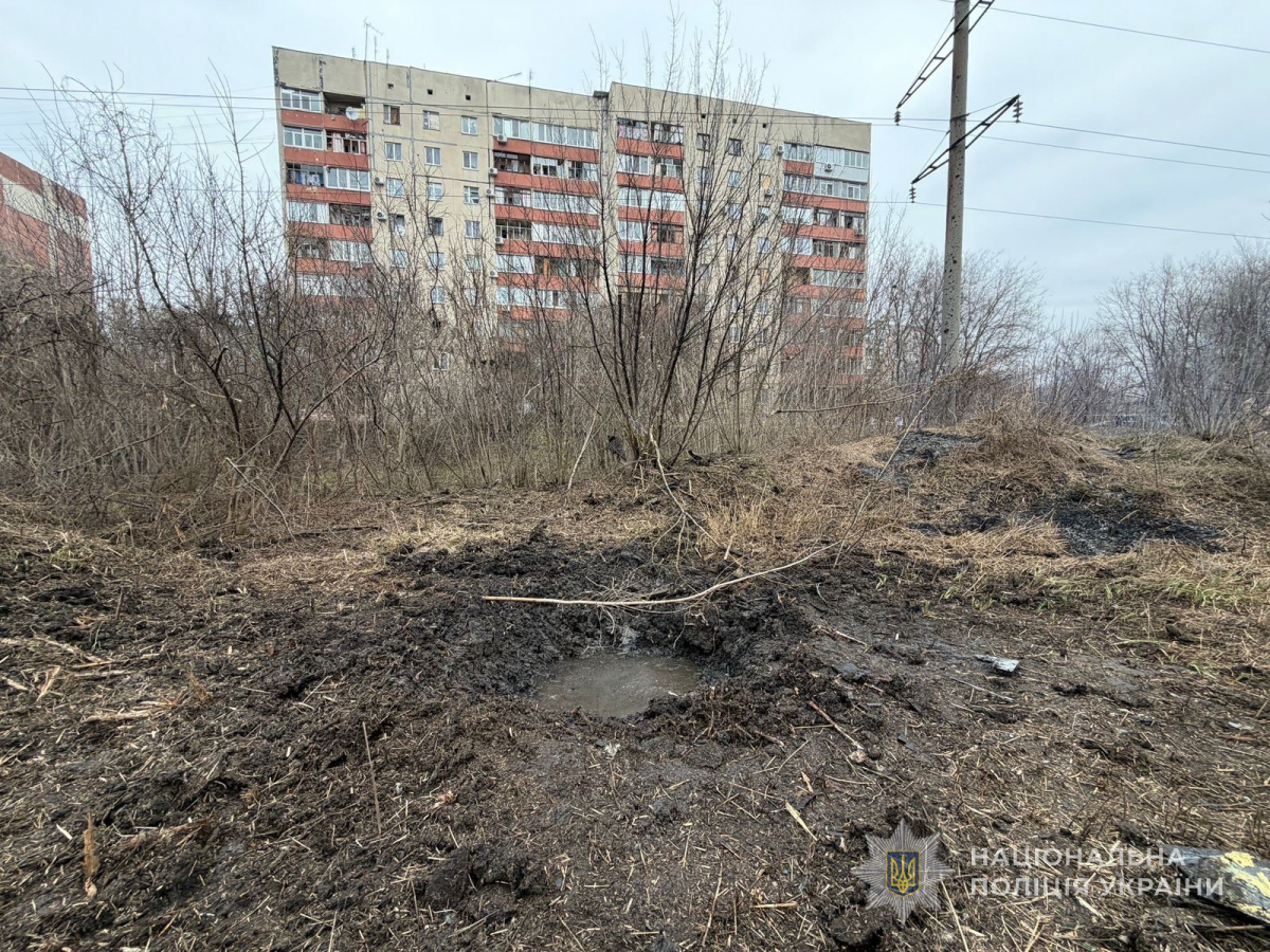 Місце прильоту російського безпілотника у Дніпровському району Запоріжжя