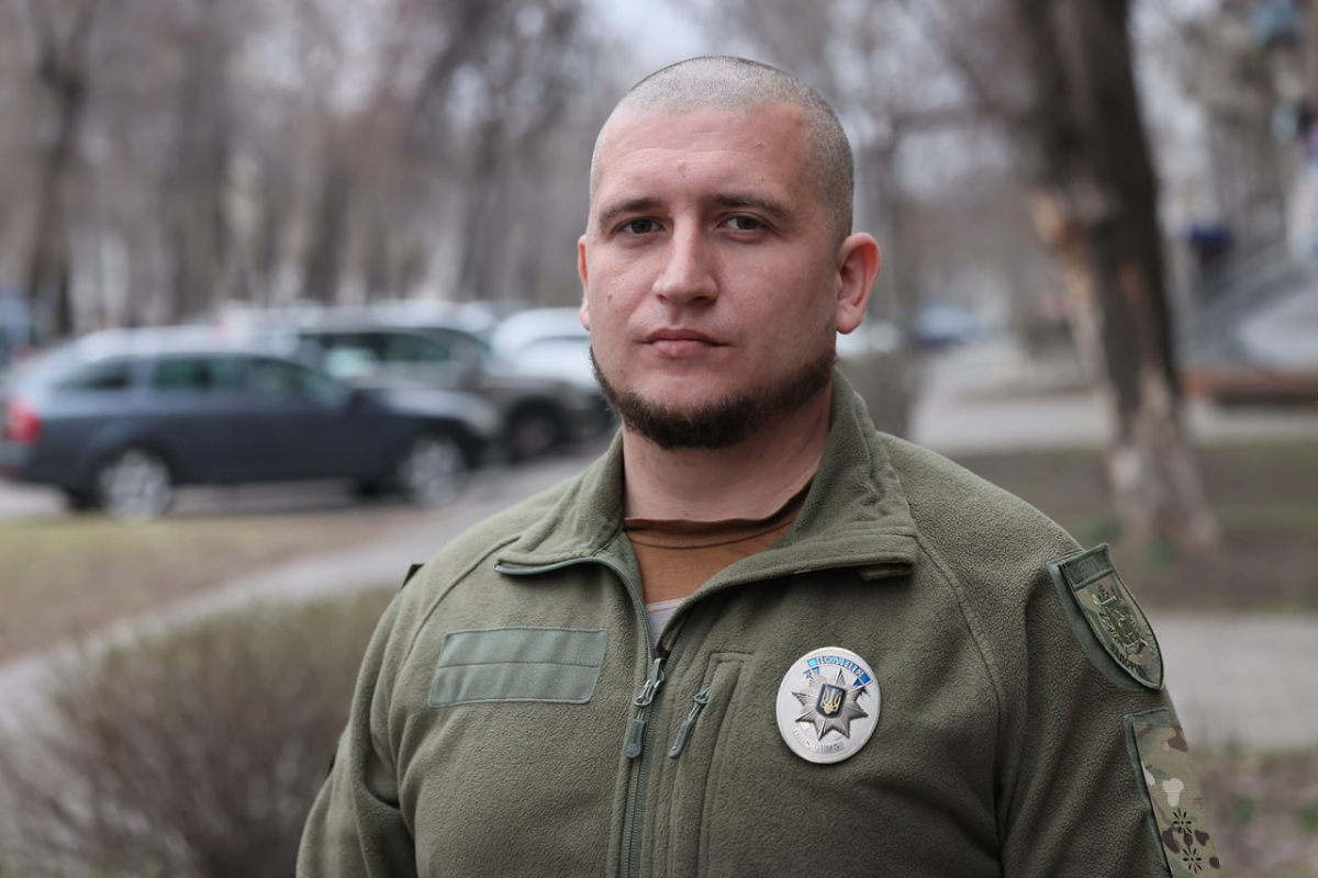 Павло Голубєв, інспектор Запорізького районного управління поліції, ветеран штурмової бригади “Лють”