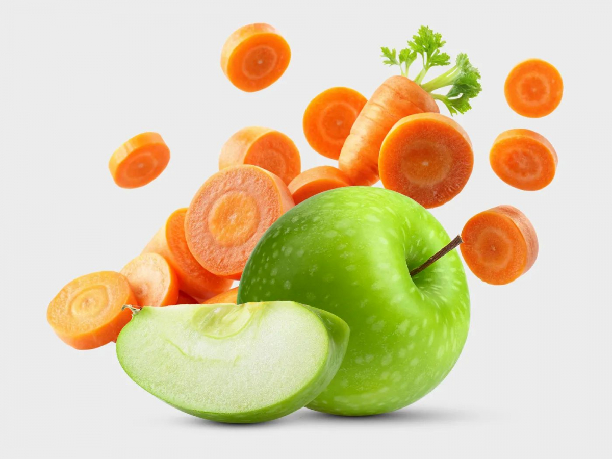 Яблука і морква, ілюстративне фото