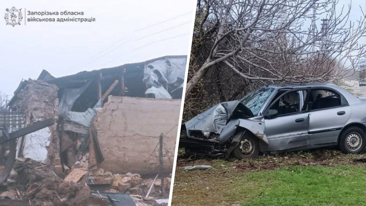 Запорізька область зазнала ворожих ударів: внаслідок обстрілів постраждали люди (фото, відео)