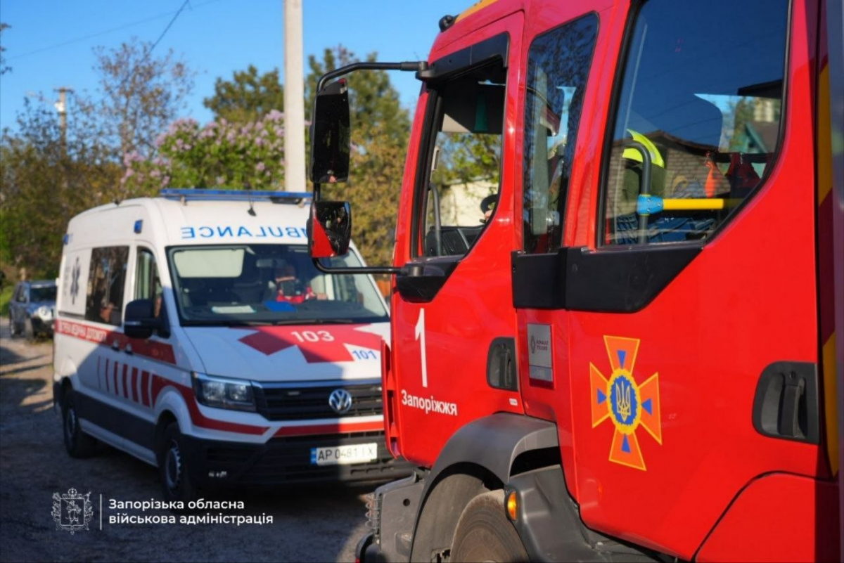 Наслідки обстрілу Запоріжжя 3 травня, фото ЗОВА